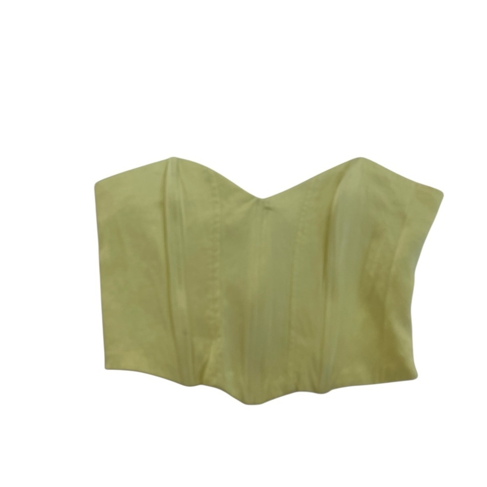 Zara Satin Effect Corset Style Crop Top Size Small